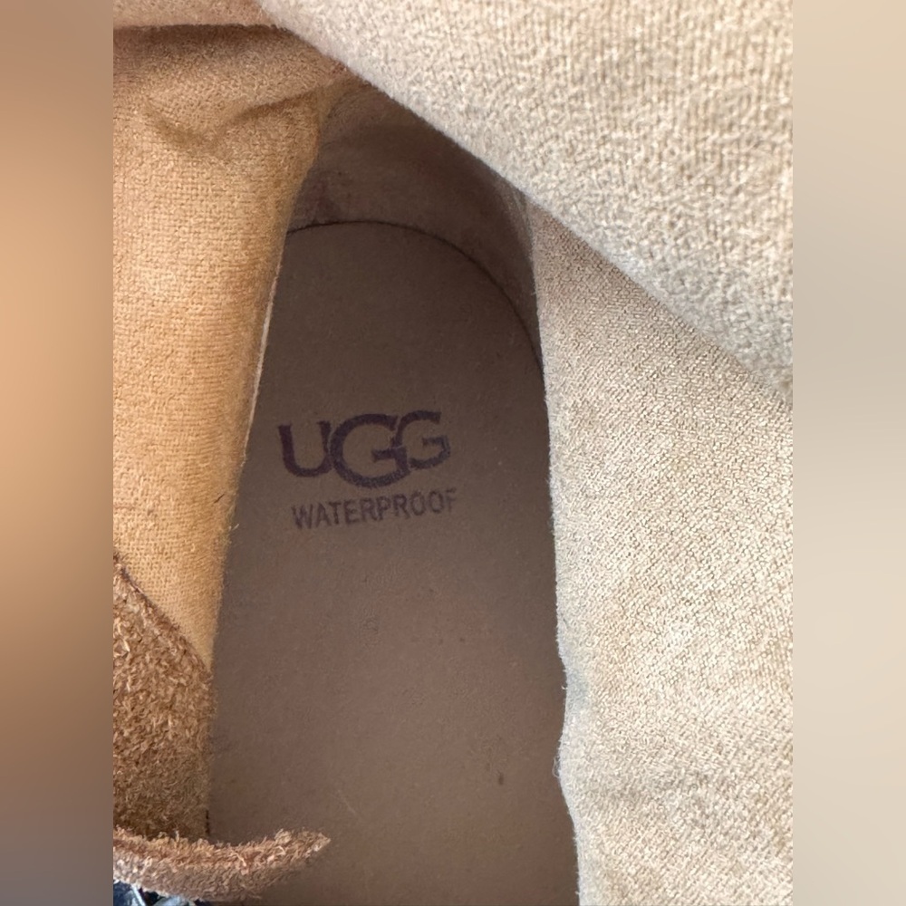 UGG SORENSEN CHESTNUT TALL EQUESTRIAN LEATHER SUEDE BOOTS WOMENS SIZE 9 - Picture 10 of 11